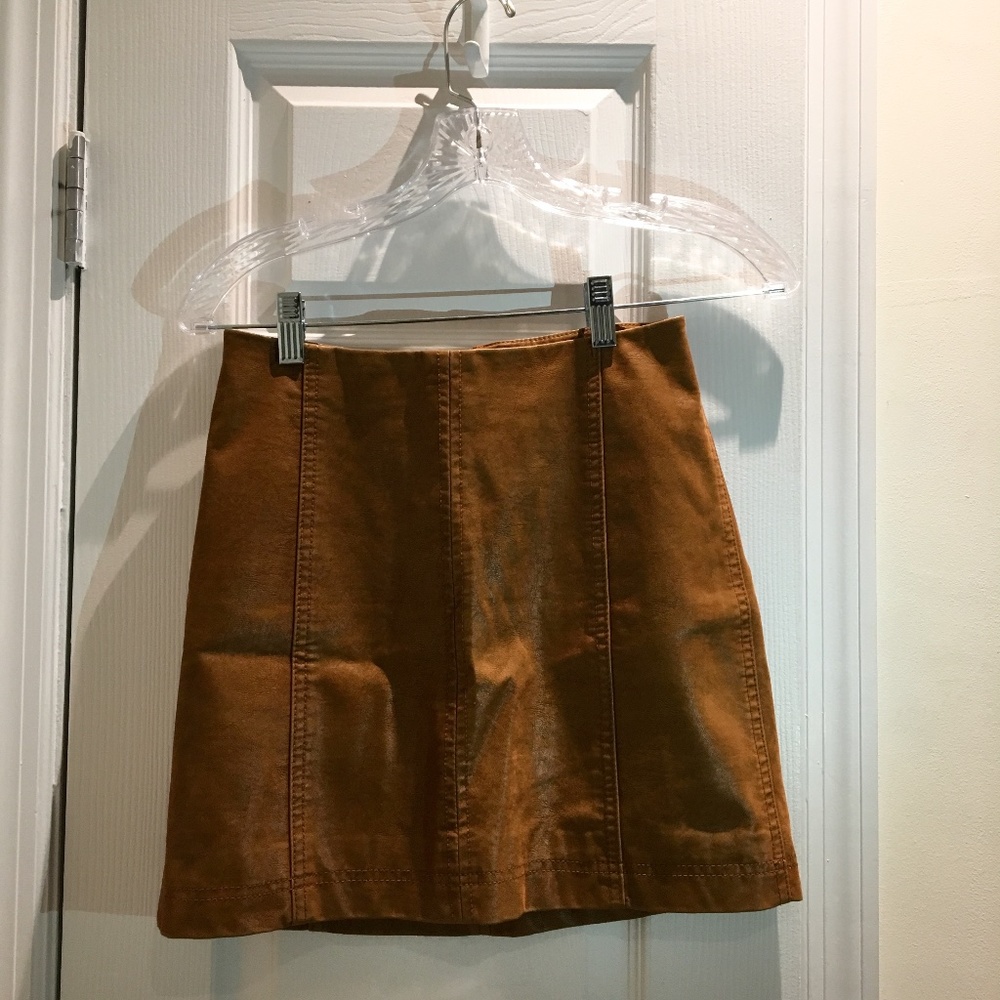 Modern Suede Mini Skirt